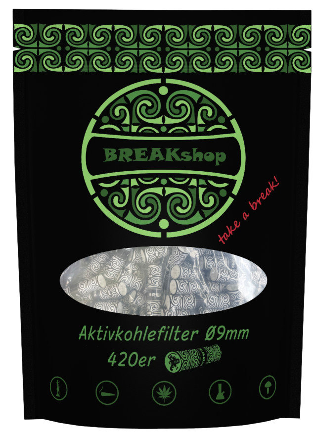 BREAKshop Aktivkohlefilter 9mm 420 Stk.