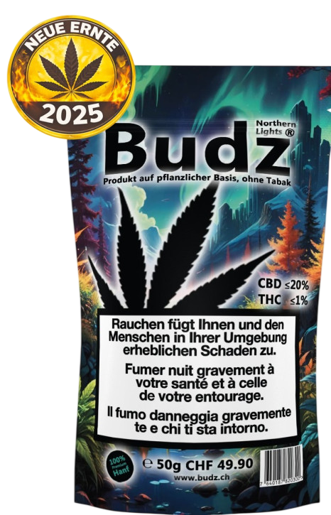 Budz Northern Lights 50g CBD Hanfblüten Tabakersatz